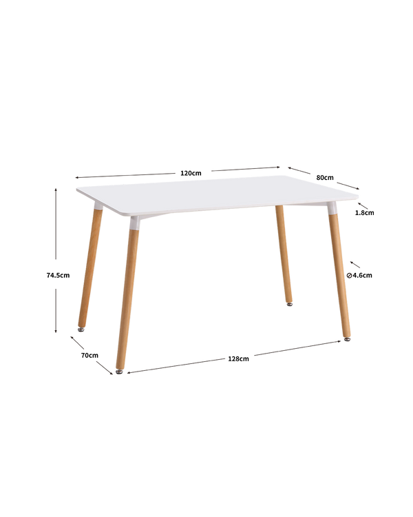 Mesa de comedor rectangular Nola