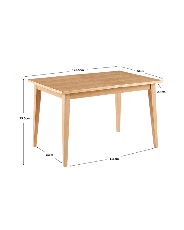 Mesa de comedor rectangular extensible Ebony