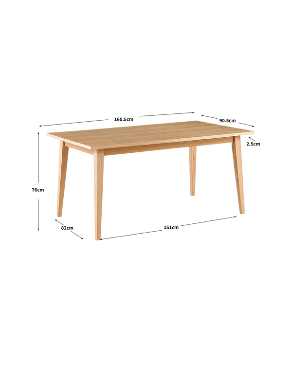 Mesa de comedor rectangular extensible Ebony