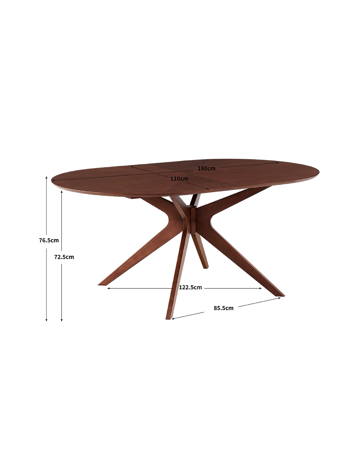 Mesa de comedor ovalada Gina