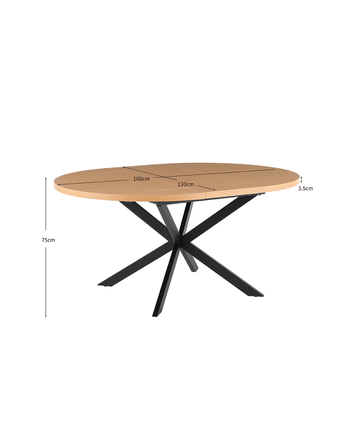 Mesa de comedor redonda extensible Elvia