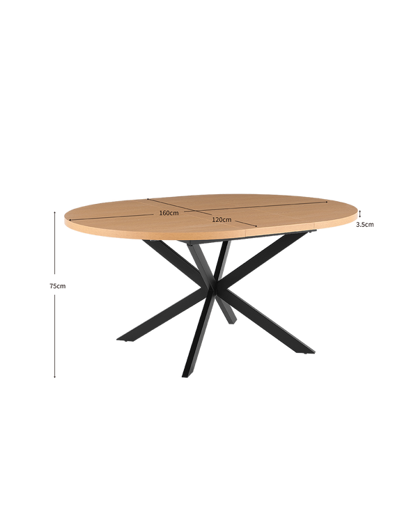 Mesa de comedor redonda extensible Elvia