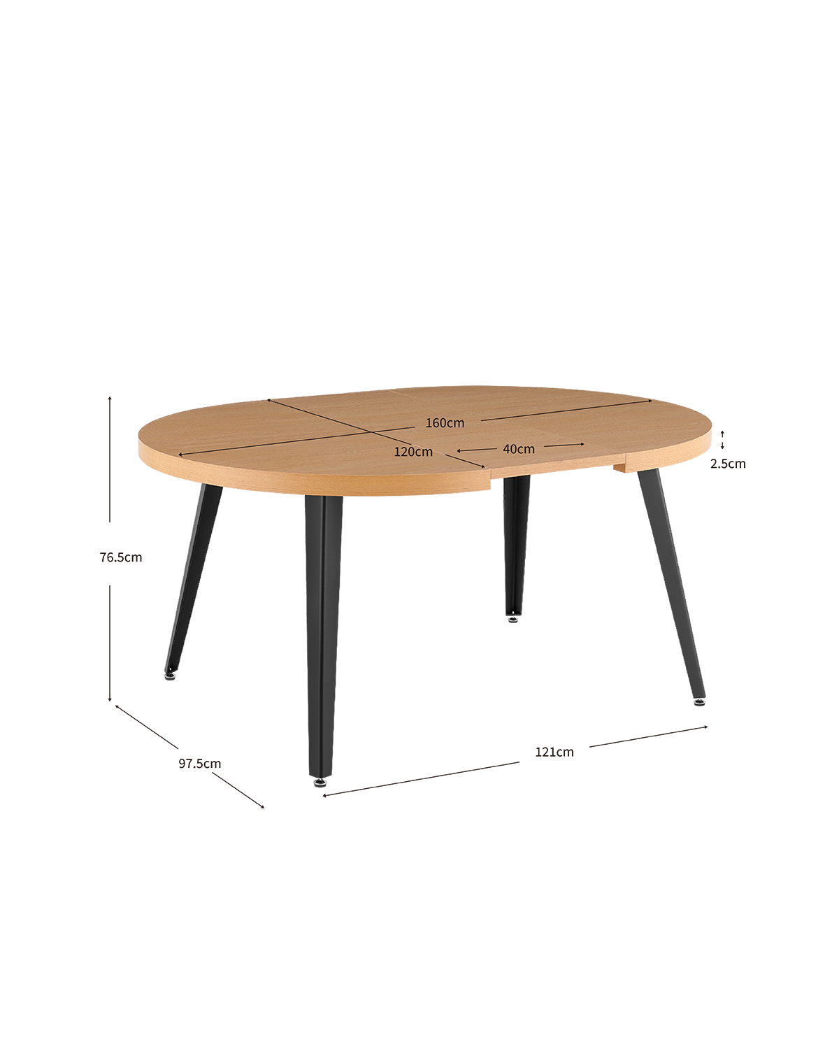 Mesa de comedor redonda extensible Dionne