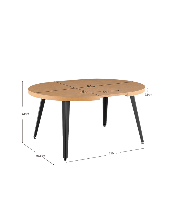 Mesa de comedor redonda extensible Dionne