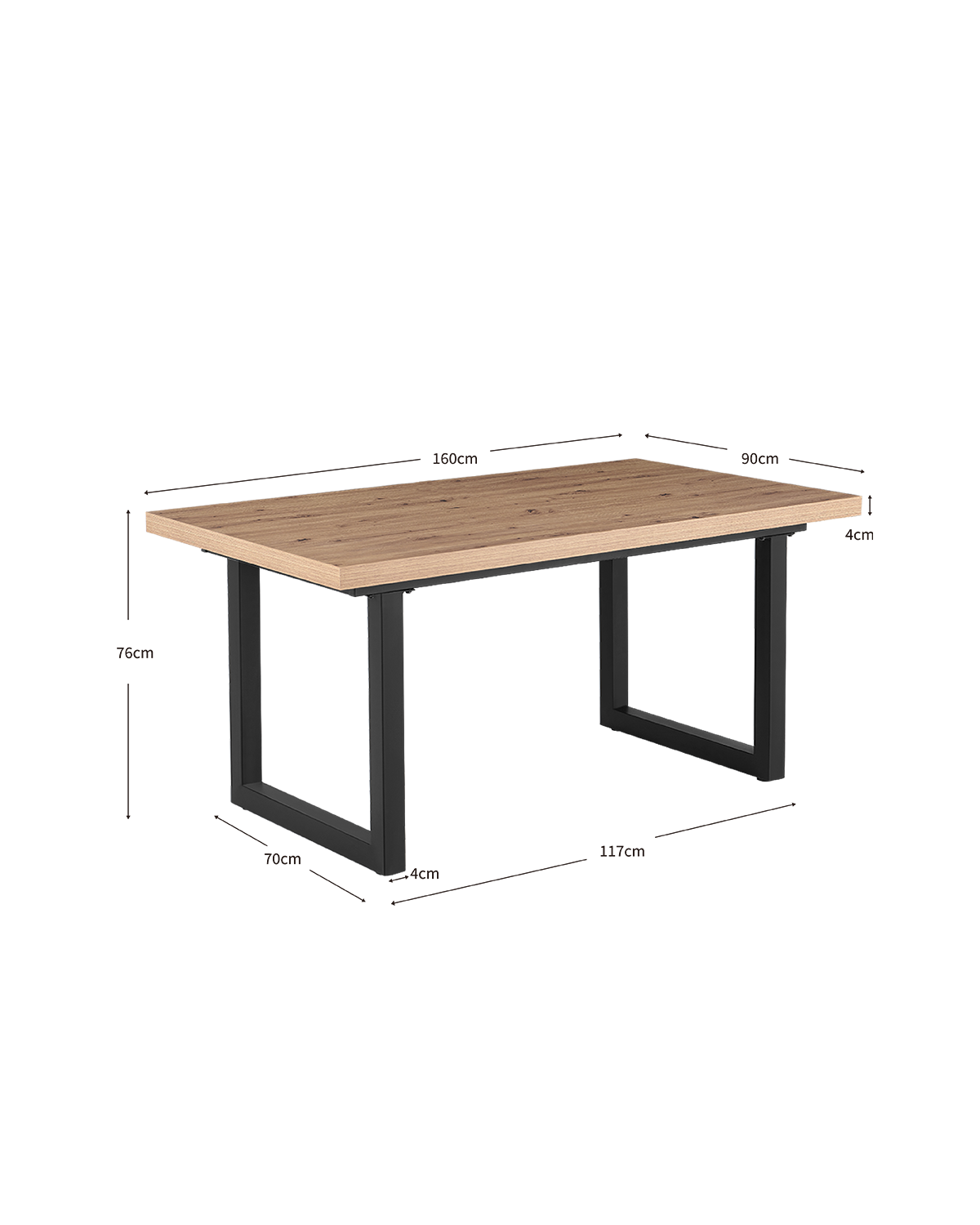 Mesa de comedor rectangular Kristin