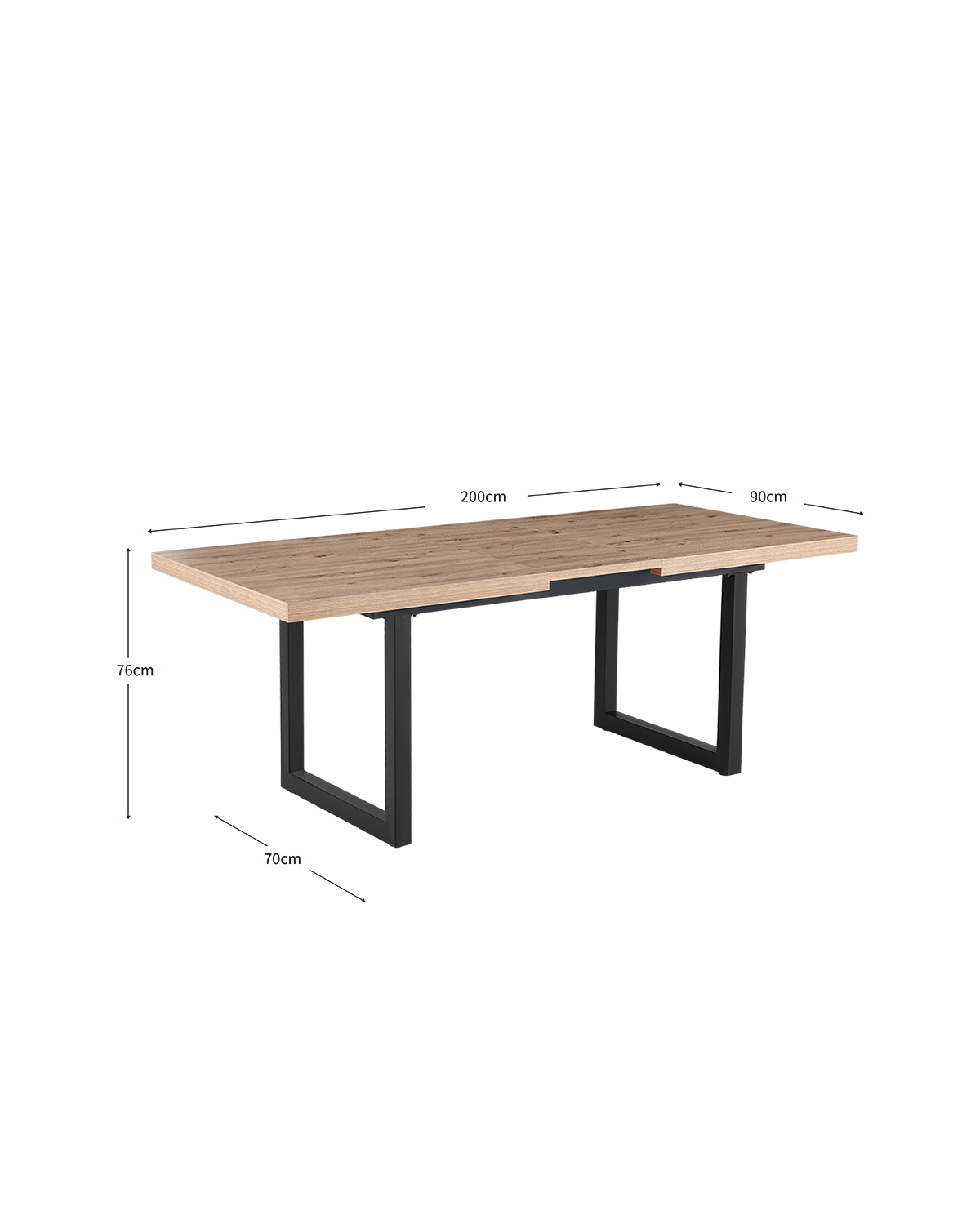 Mesa de comedor rectangular extensible Kristin