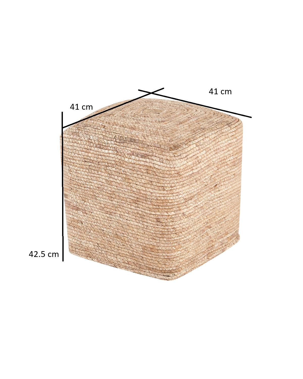 Puff en rattan natural Suzzette