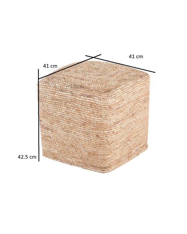 Puff en rattan natural Suzzette