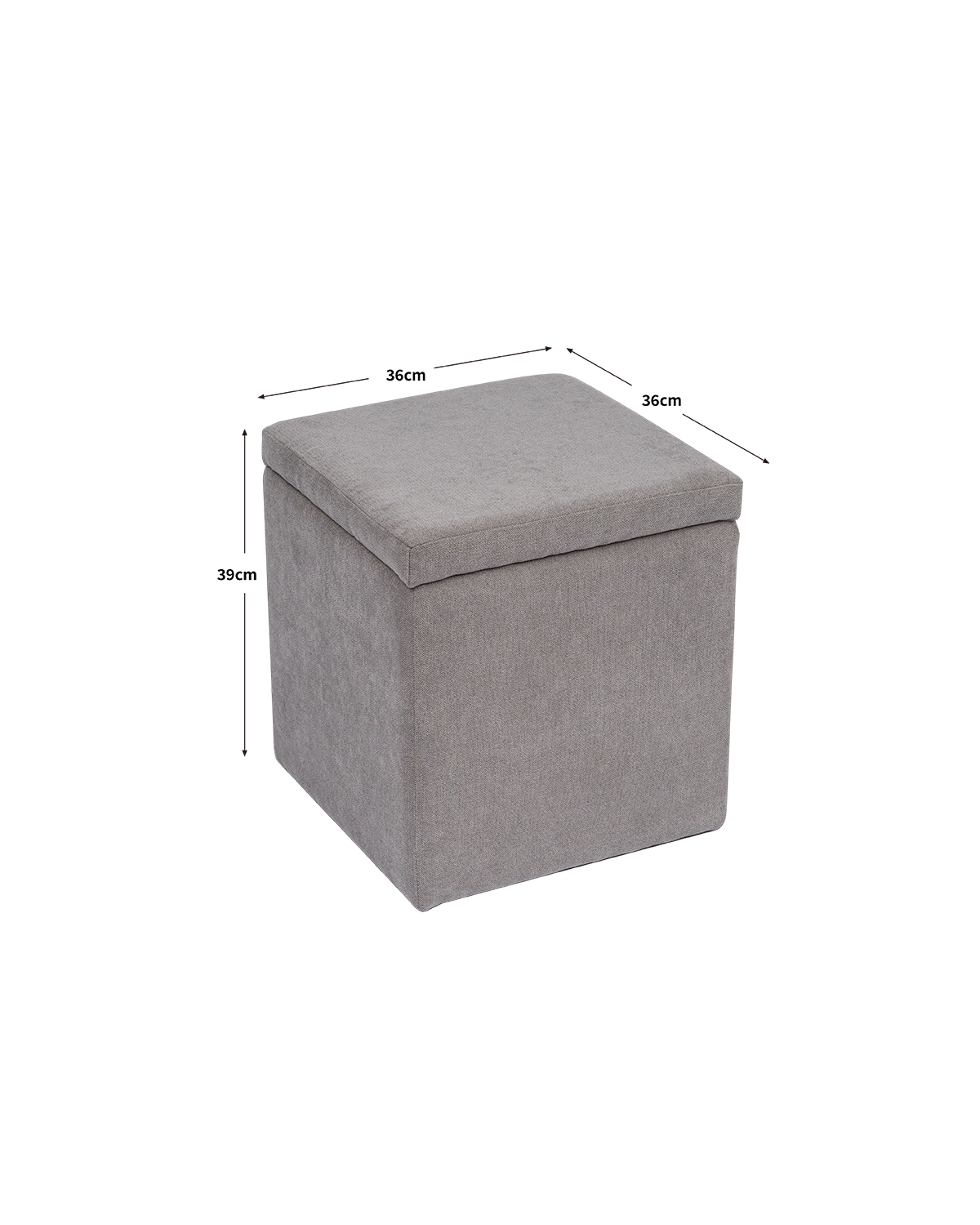 Puff con almacenaje tapizado Jayne