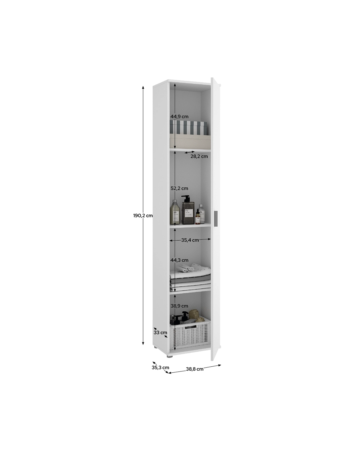 Armario multiusos de puerta batiente Fit