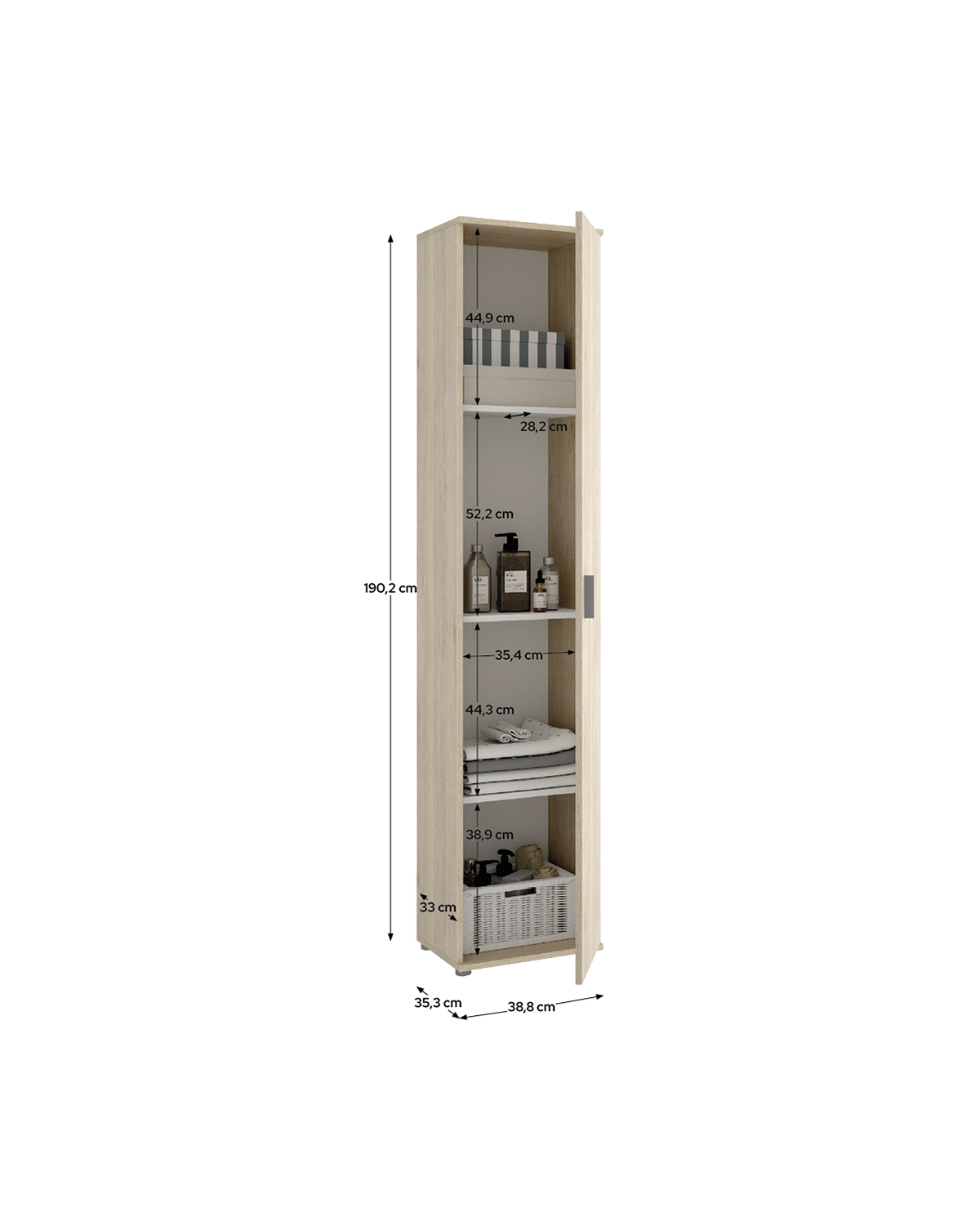 Armario multiusos de puerta batiente Fit