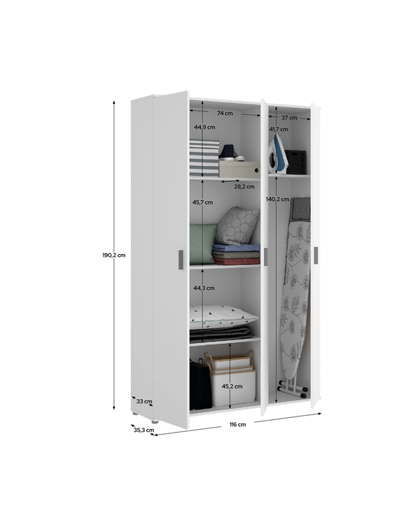 Armario multiusos de puertas batientes Fit