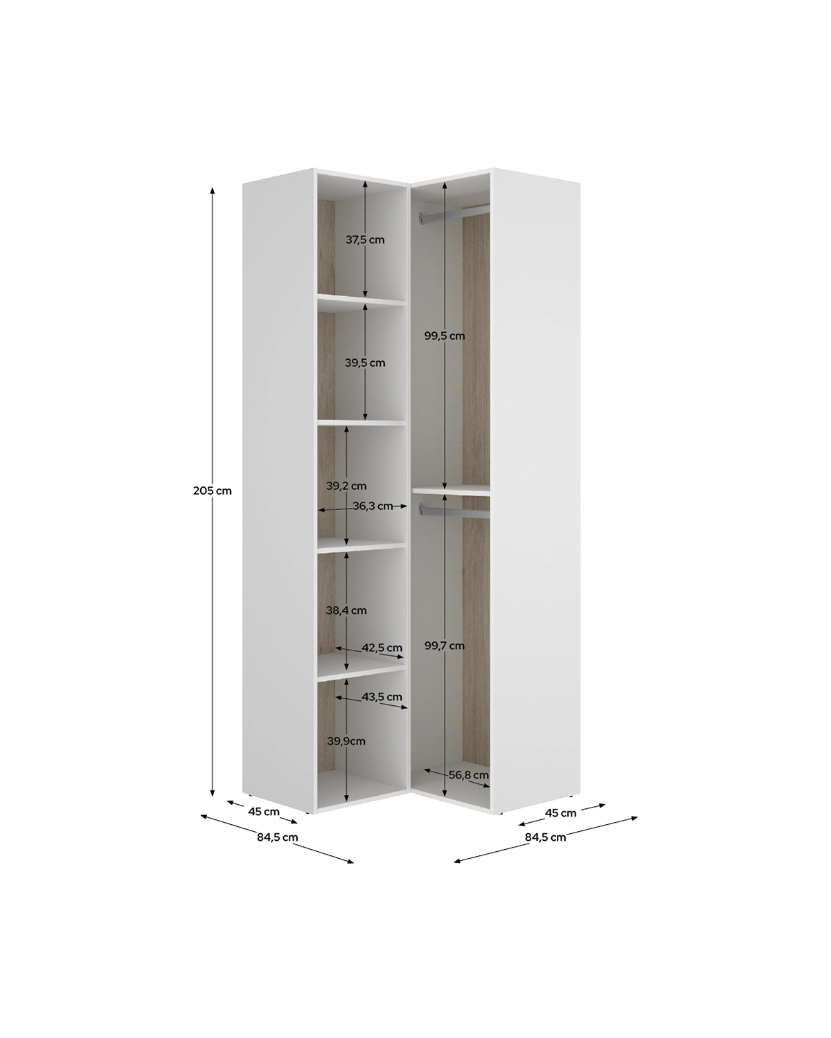 Módulo vestidor rinconero Suit