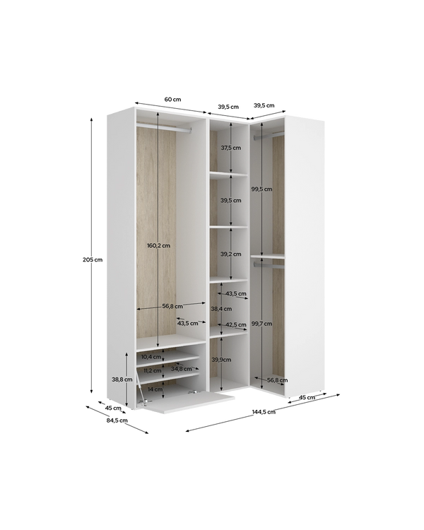 Módulo vestidor rinconero Suit