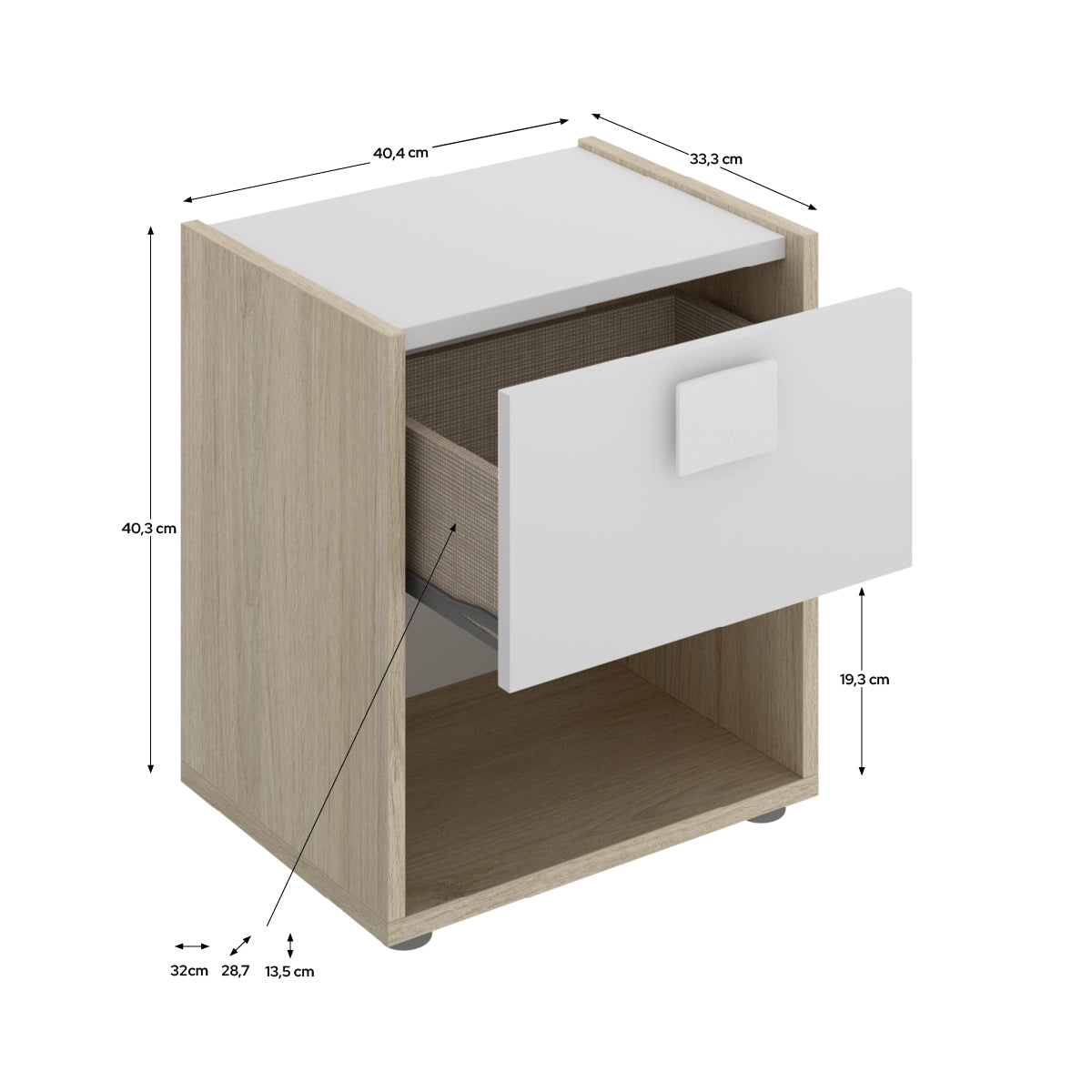 Pack ahorro juvenil Habitación completa Dina con Colchón Nova 90 x 190 cm y Somier