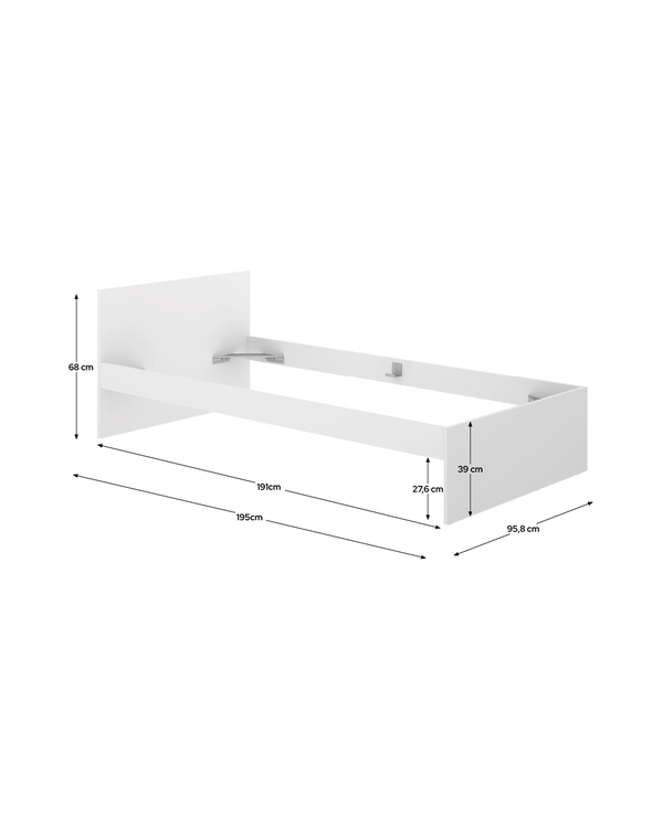 Cama individual con cabecero Top