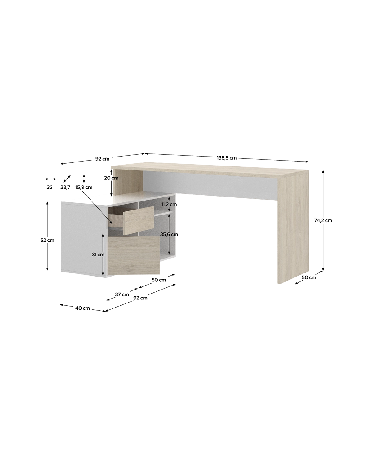 Escritorio reversible Rox