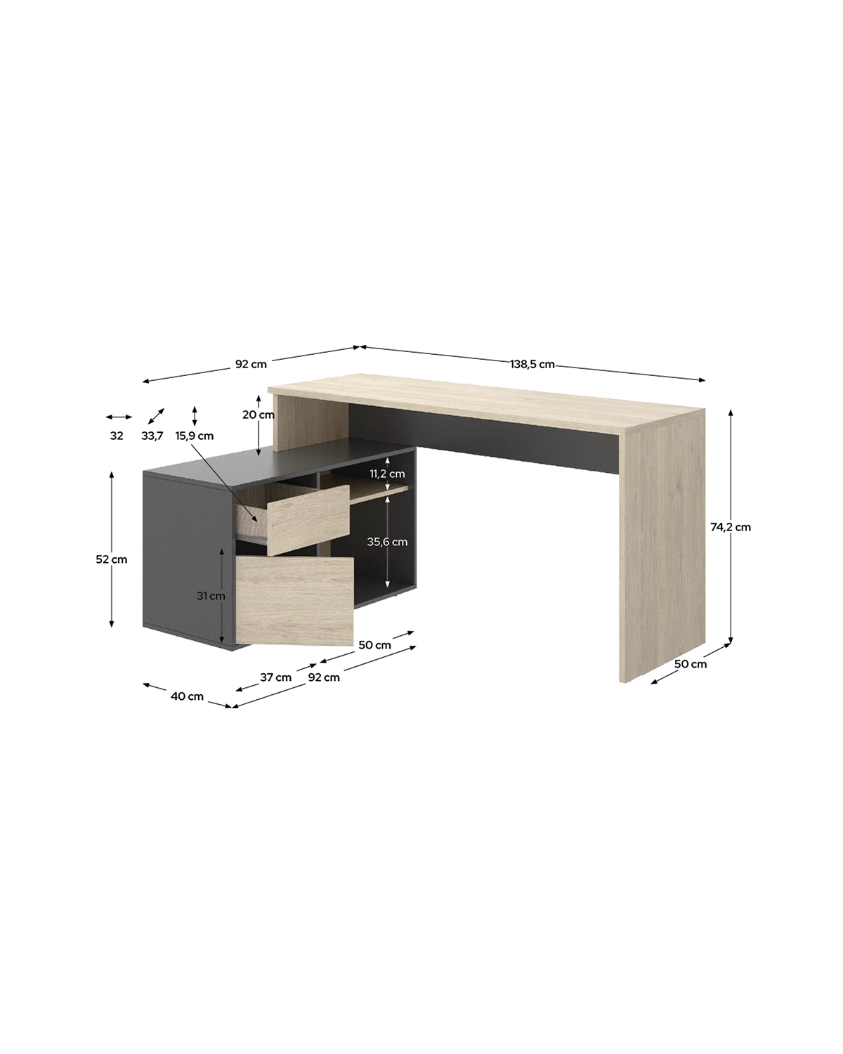 Escritorio reversible Rox