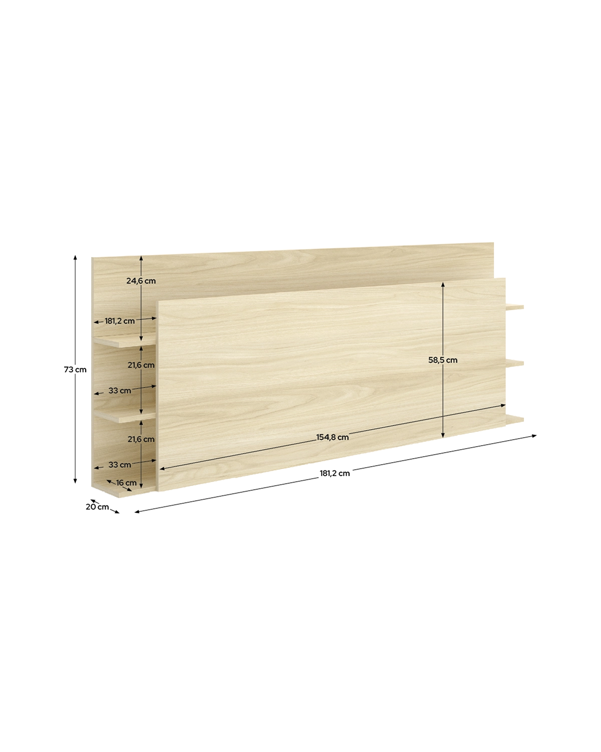 Cabecero con almacenaje Tori