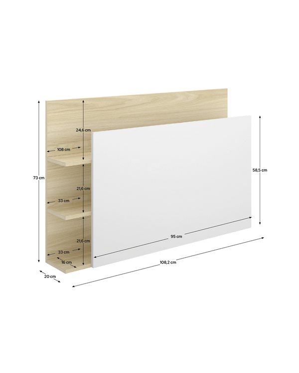 Cabecero con almacenaje Tori