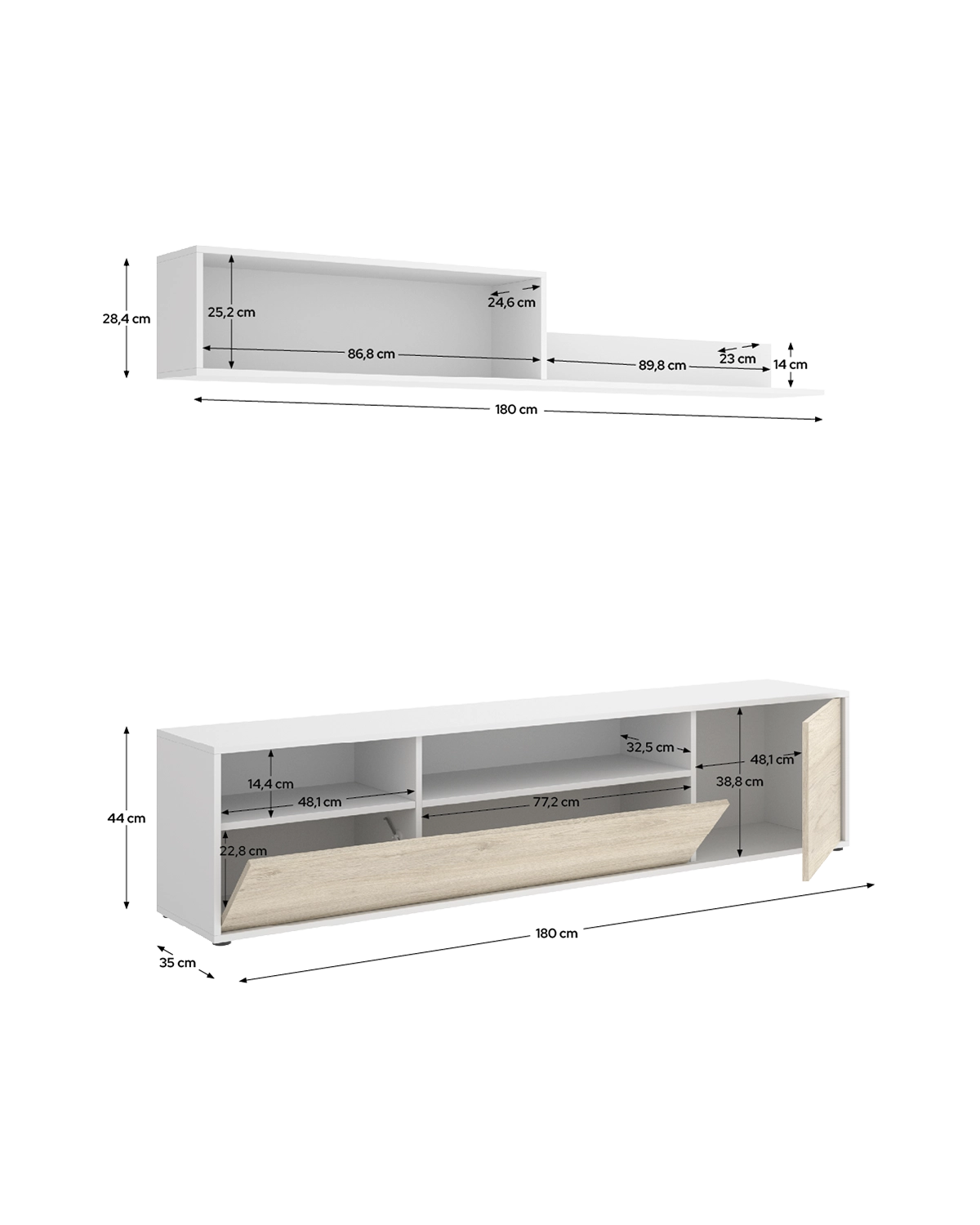 Pack ahorro comedor ocho piezas Bay