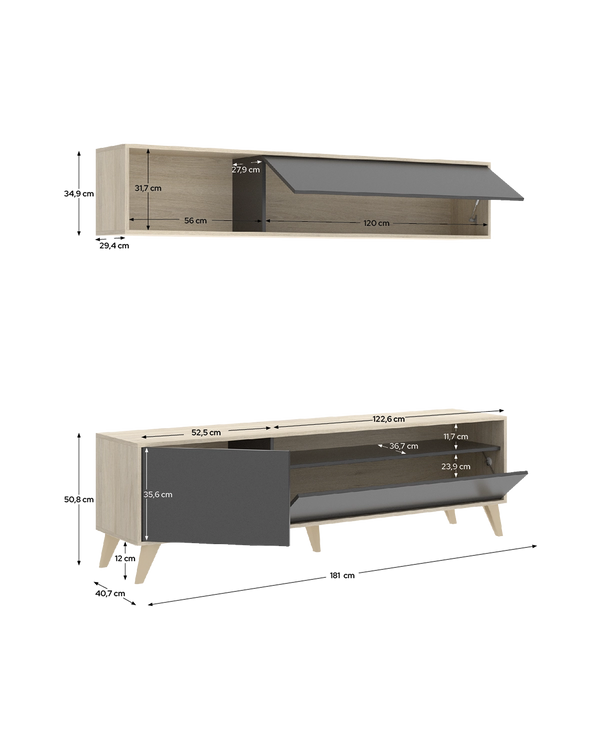 Pack ahorro salón y comedor tres piezas Bonn