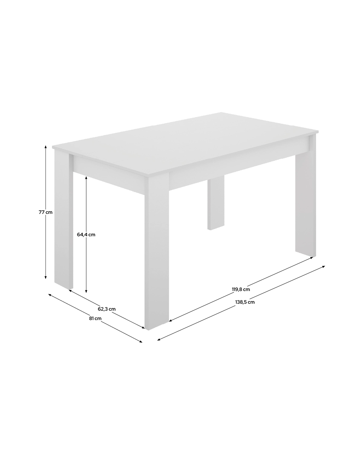 Mesa de comedor rectangular Sami