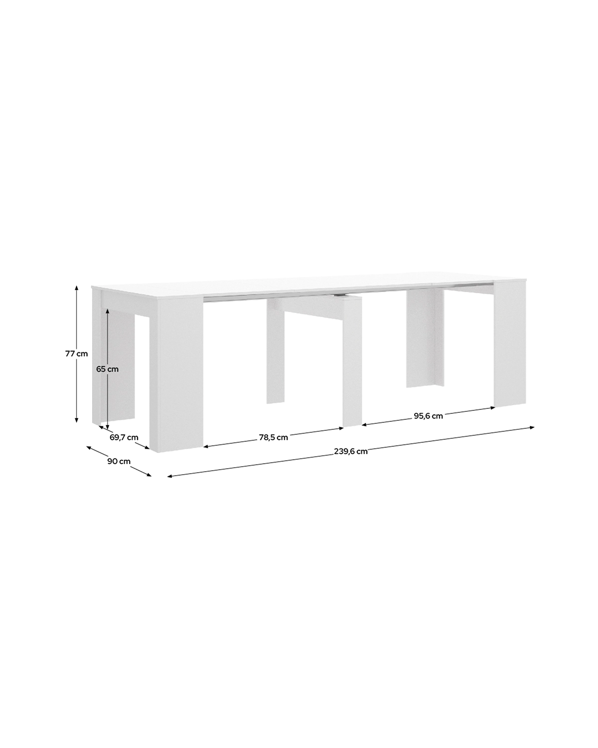 Mesa de comedor/consola extensible Kiona