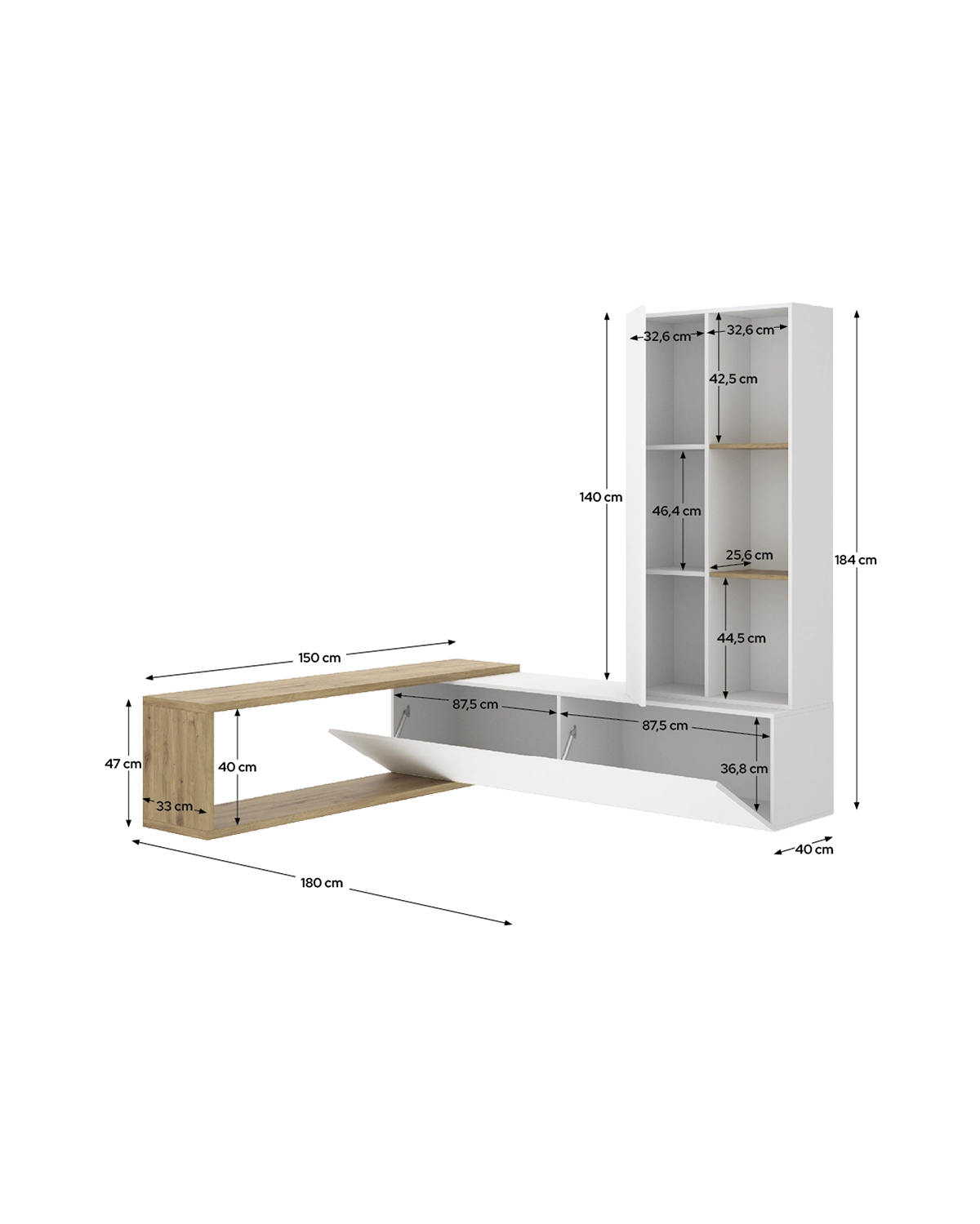 Mueble salón esquinero Don