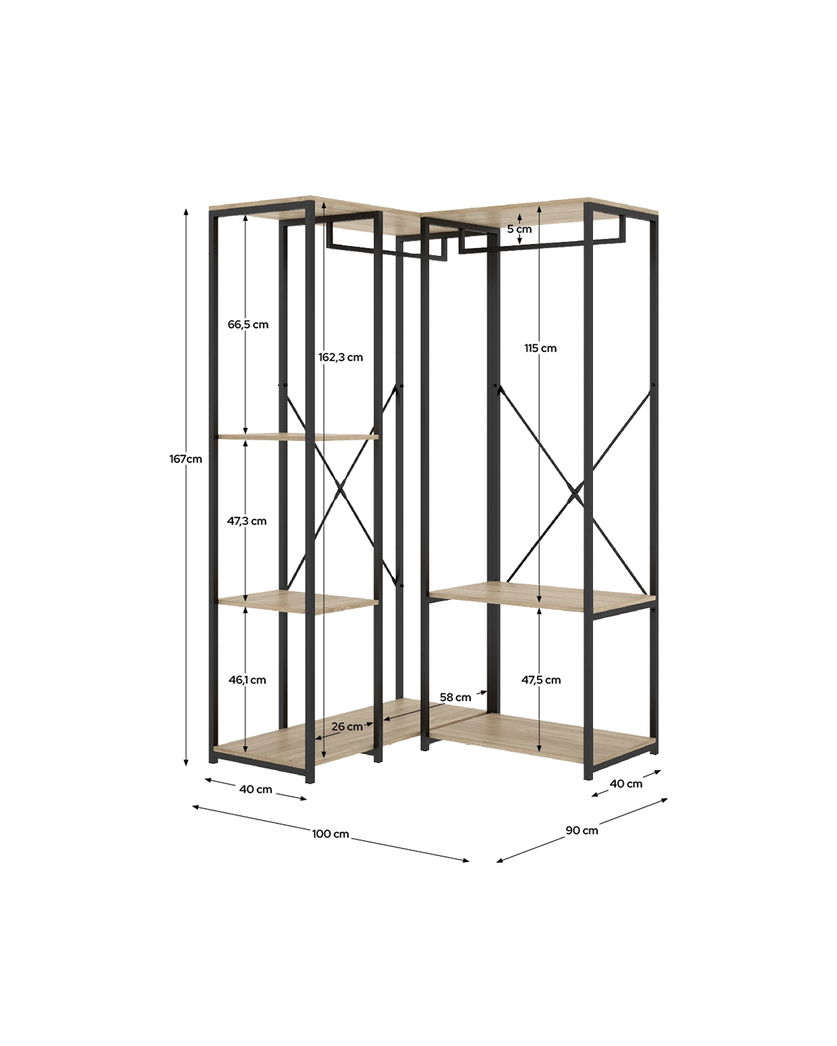 Armario vestidor rinconero Trok