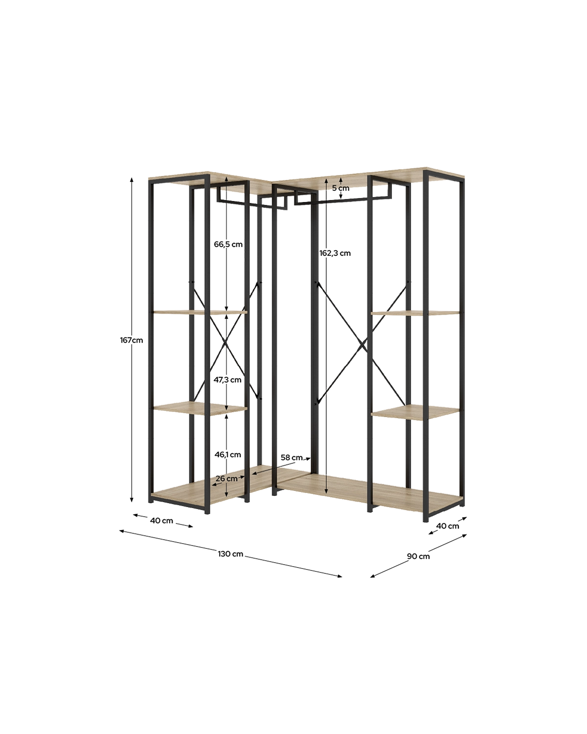 Armario vestidor rinconero Trok