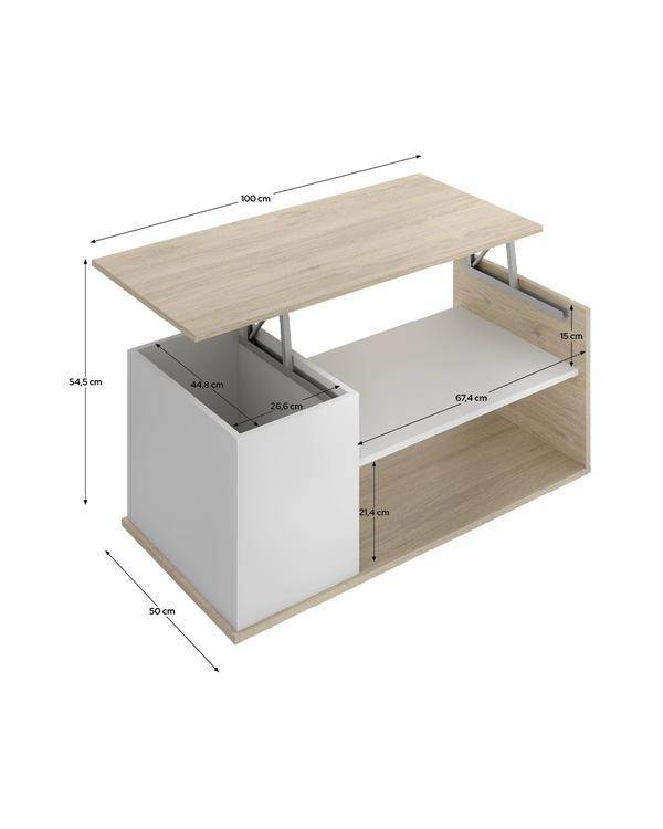 Mesa de centro elevable Bari