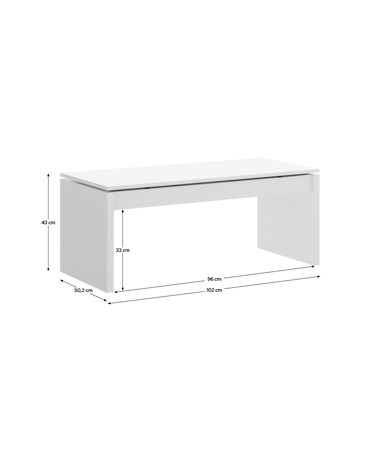 Mesa de centro elevable Side