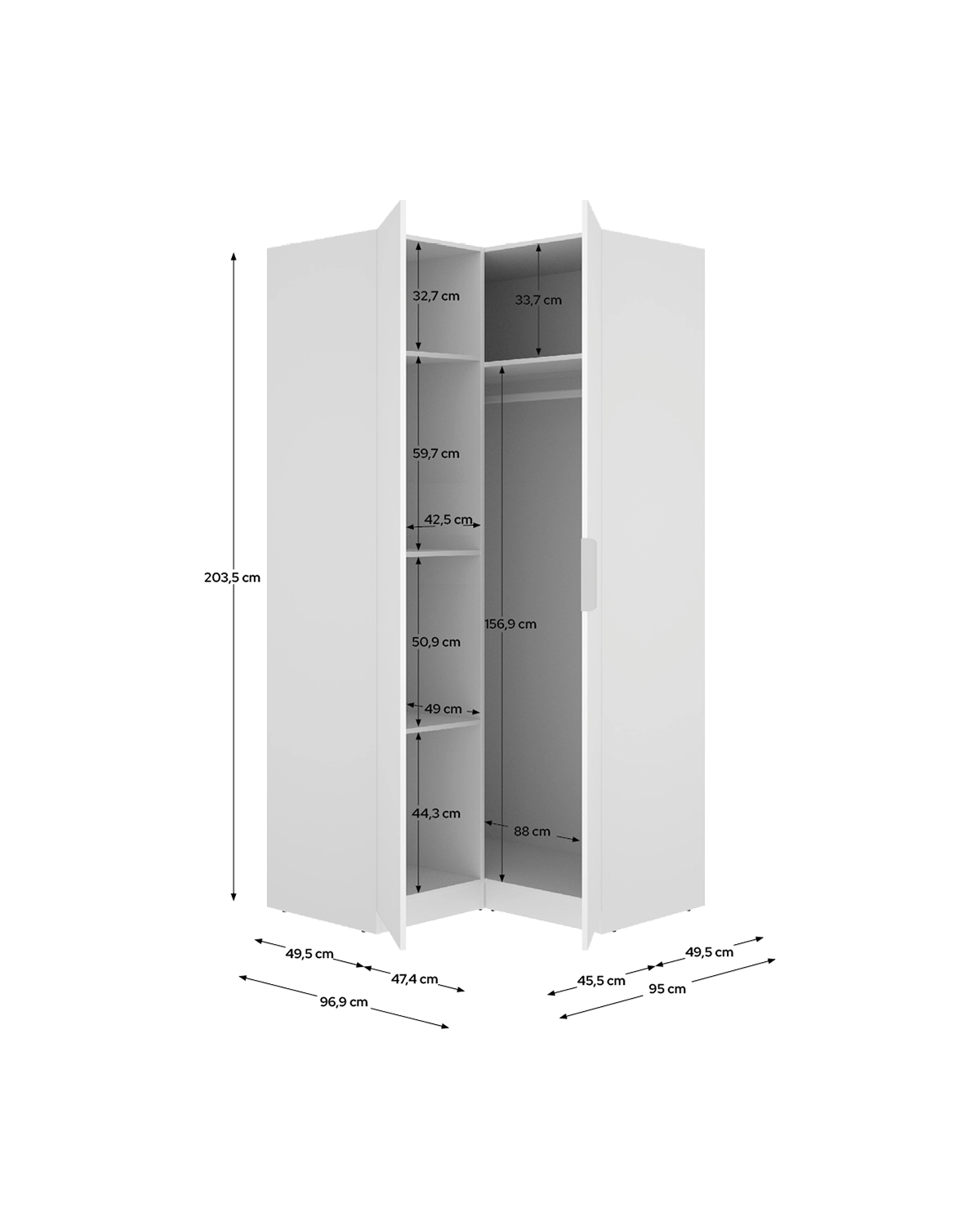 Armario rinconero Emax