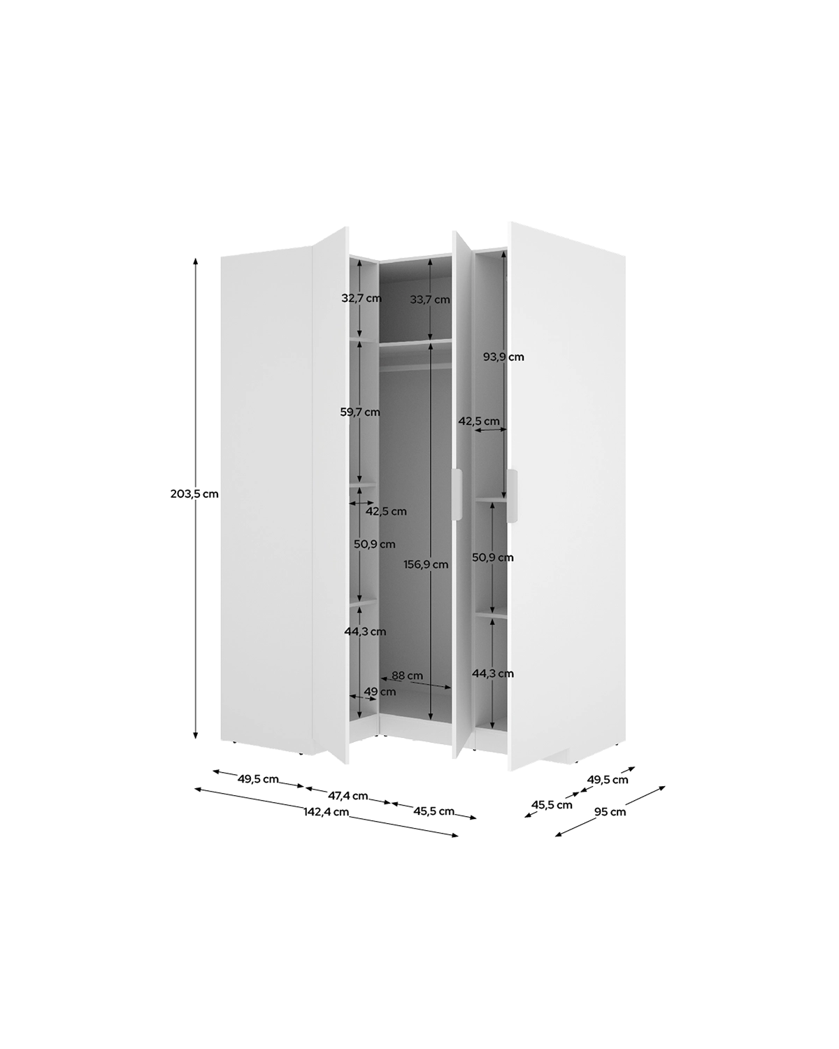 Armario rinconero Emax