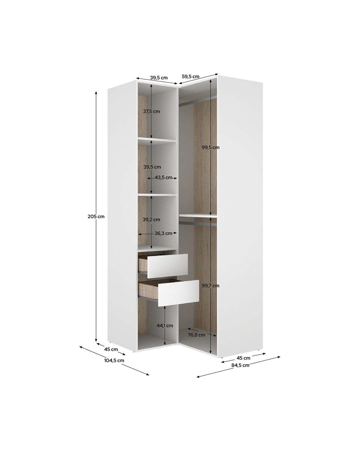 Módulo vestidor rinconero Suit