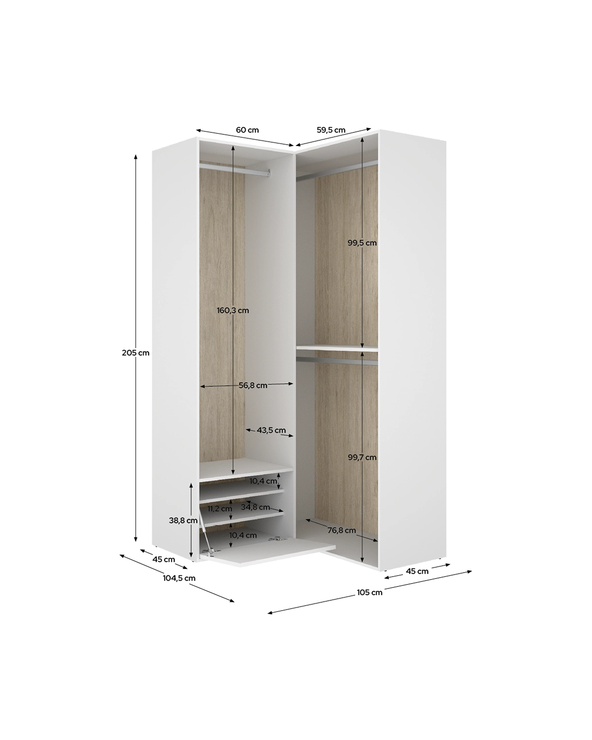 Módulo vestidor rinconero Suit