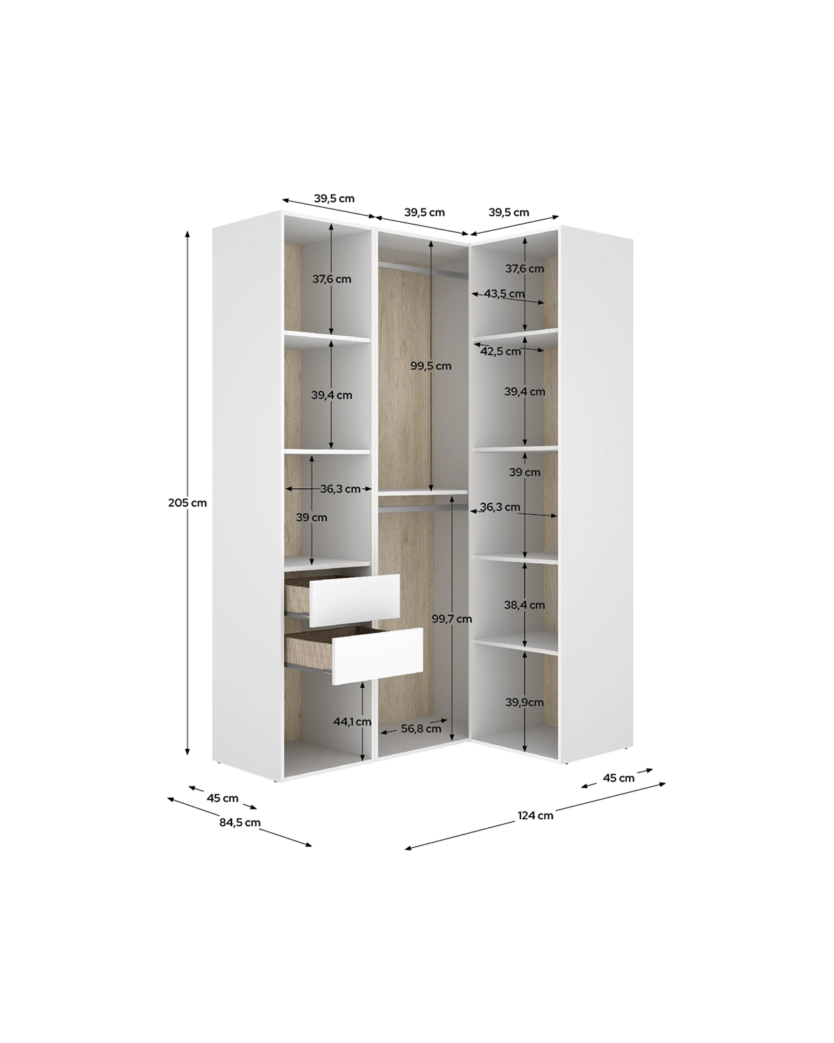 Módulo vestidor rinconero Suit