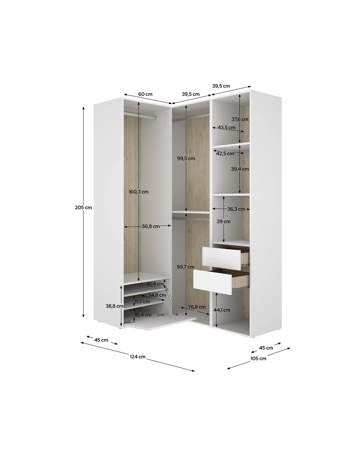 Módulo vestidor rinconero Suit