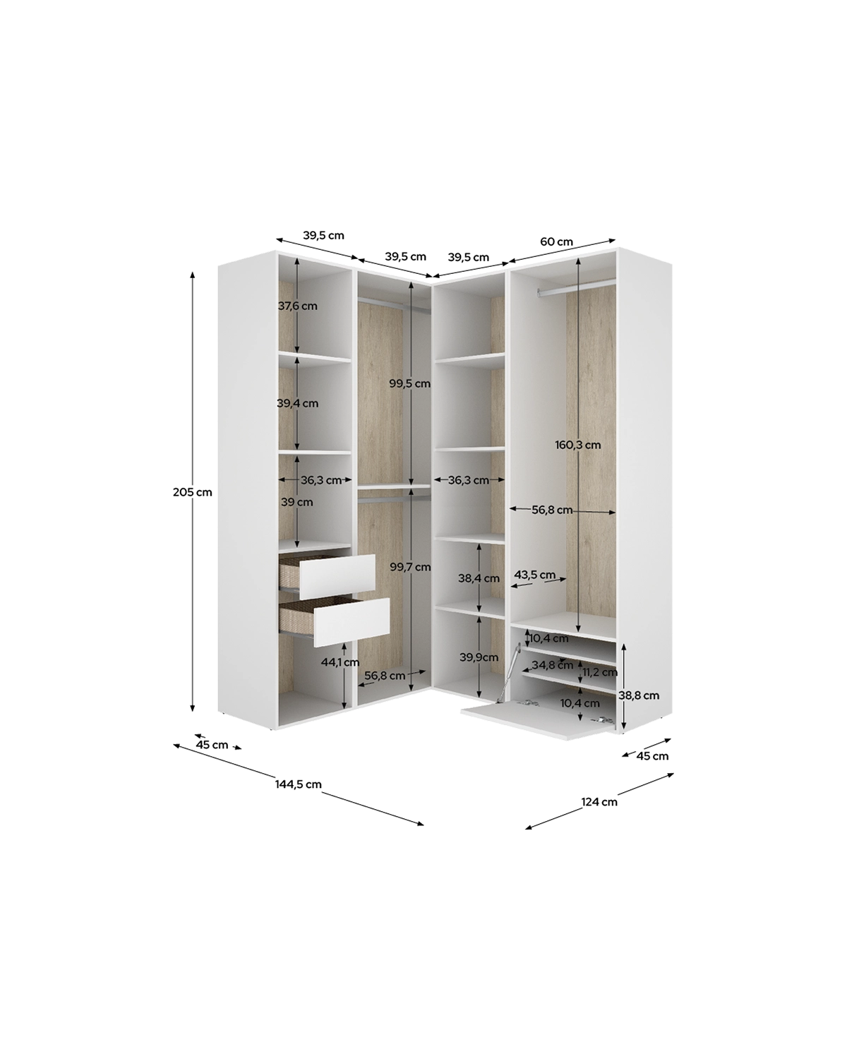 Módulo vestidor rinconero Suit