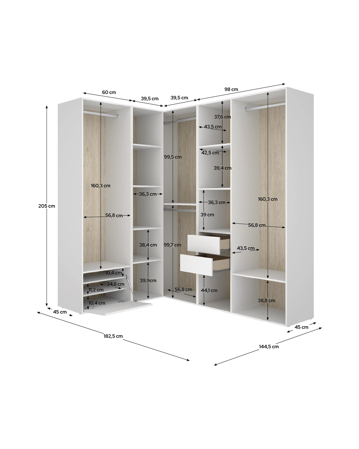 Módulo vestidor rinconero Suit