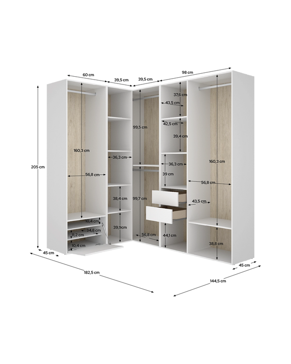 Módulo vestidor rinconero Suit