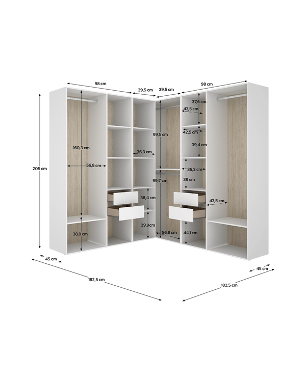 Módulo vestidor rinconero Suit