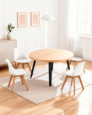 Pack ahorro de mesa extensible Dionne y sillas Mavis