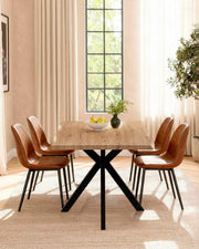 Pack ahorro de mesa de sobre irregular Thelma y sillas Deana