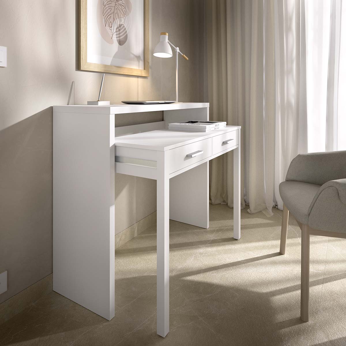 Mesa escritorio/consola extensible Seven