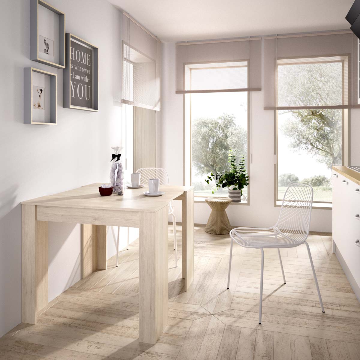 Mesa de comedor/consola extensible Kiona