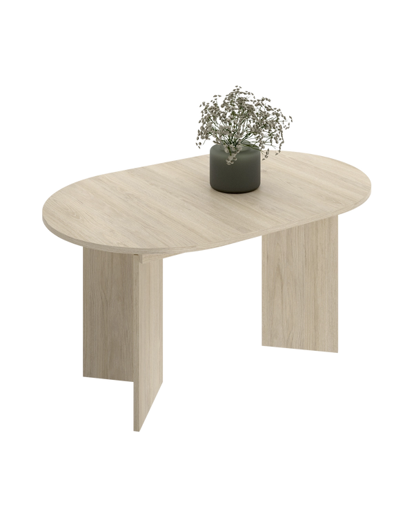 Mesa de comedor ovalada extensible Bari