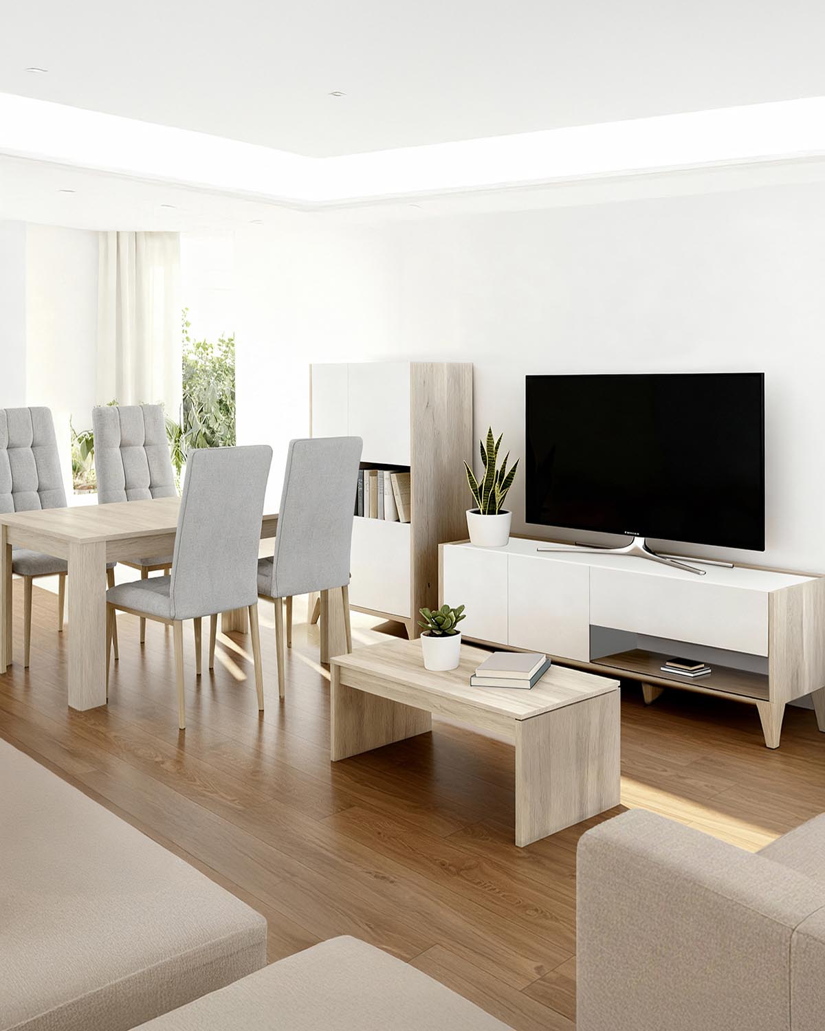 Pack ahorro comedor ocho piezas Bari