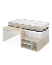 Pack ahorro Cama escritorio Kric con Colchón Nova y Somier lama ancha 90 x 190 cm